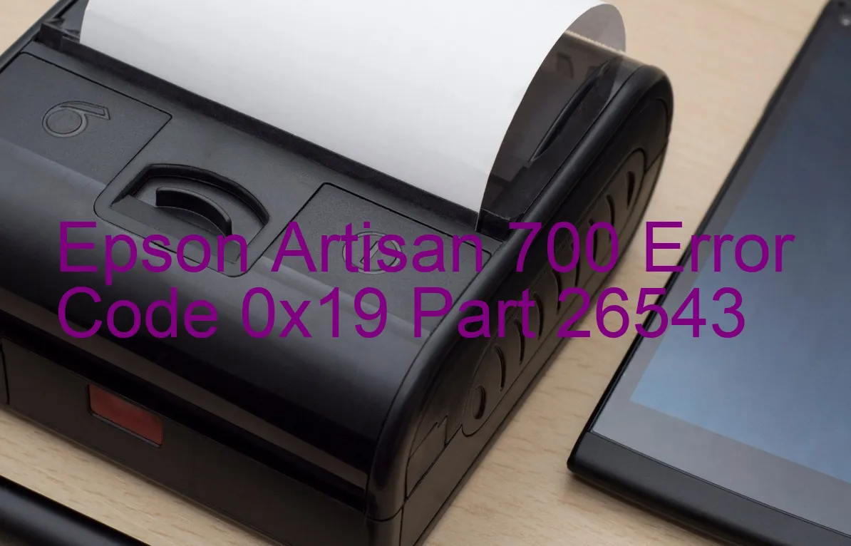 Epson Artisan 700 Codice di errore 0x19