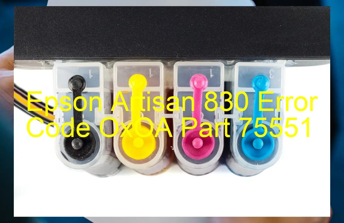 Epson Artisan 830 Codice di errore OxOA