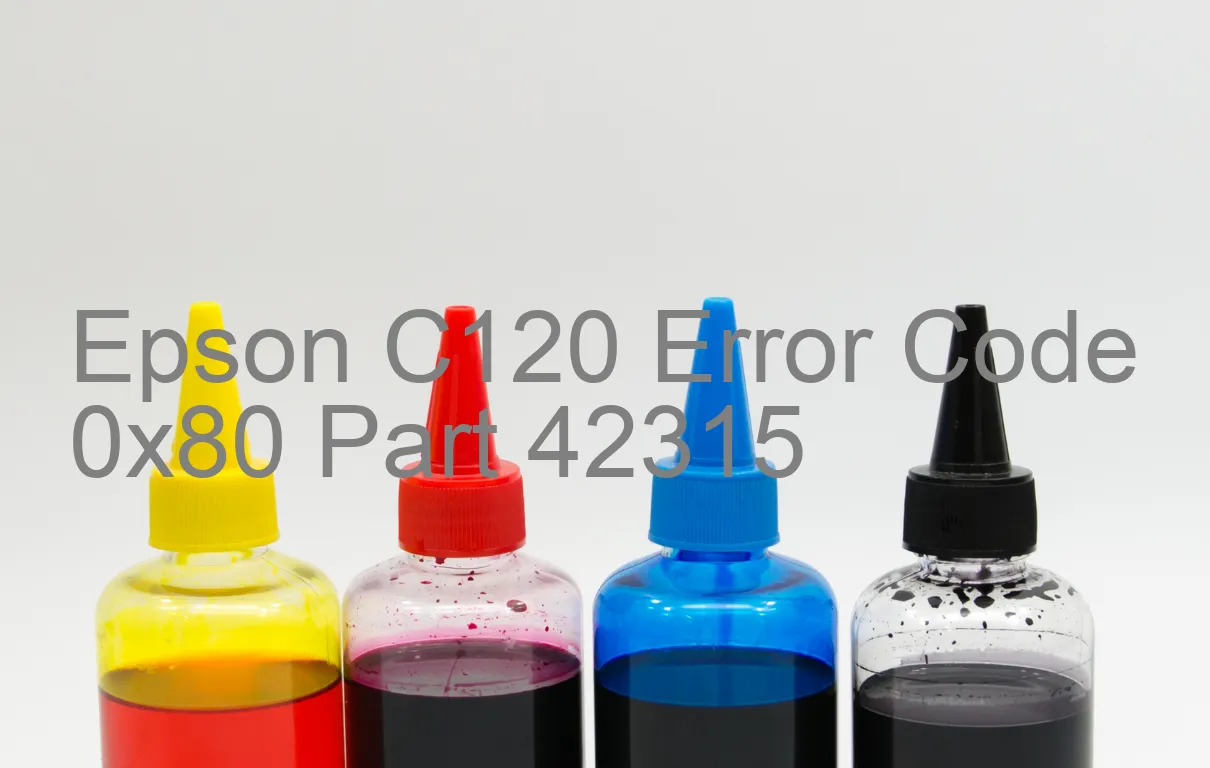 Epson C120 Codice di errore 0x80