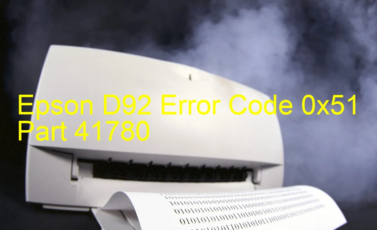 Epson D92 Codice di errore 0x51