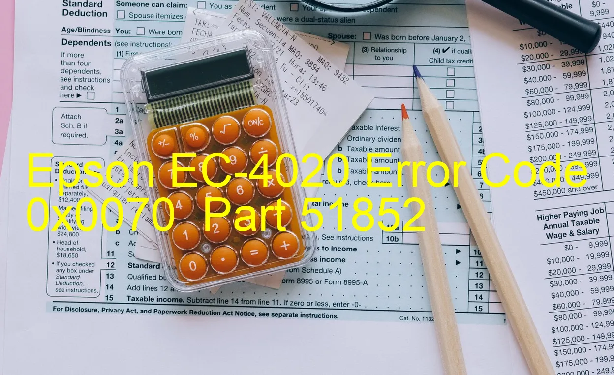 Epson EC-4020 Codice di errore 0x0070