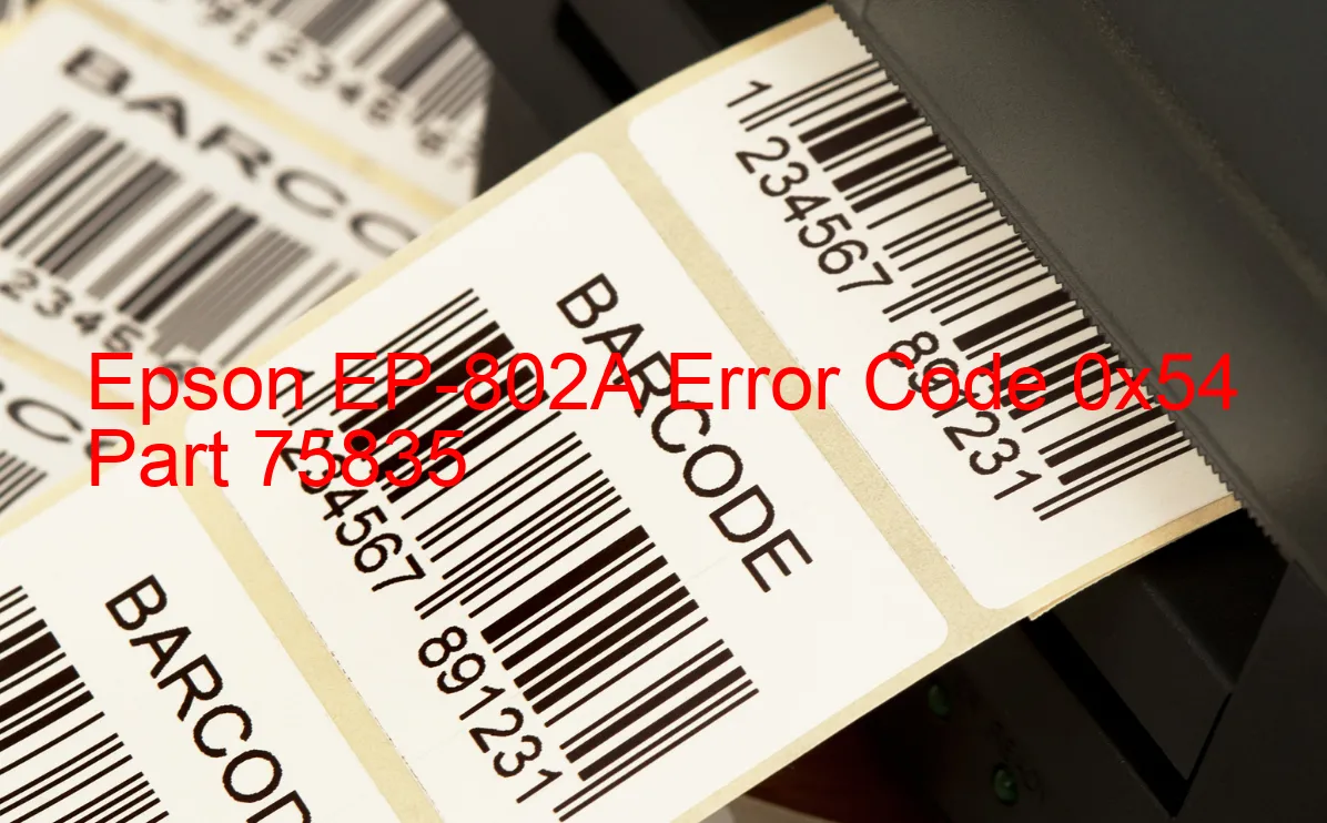 Epson EP-802A Codice di errore 0x54