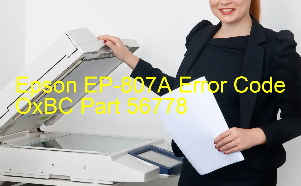 Epson EP-807A Codice di errore OxBC