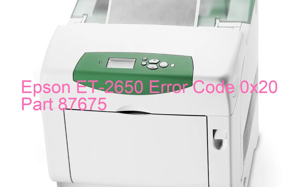 Epson ET-2650 Codice di errore 0x20