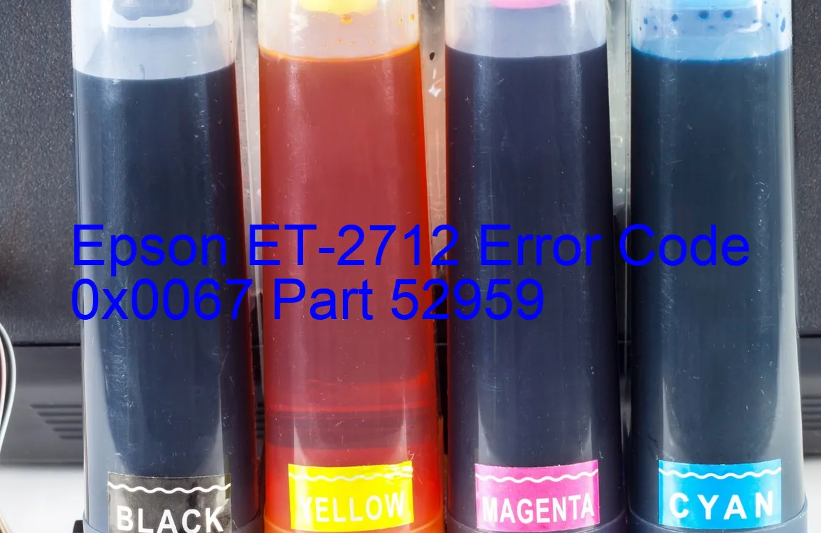 Epson ET-2712 Codice di errore 0x0067