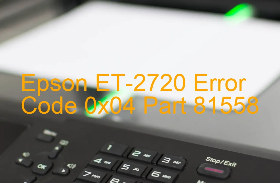 Epson ET-2720 Codice di errore 0x04