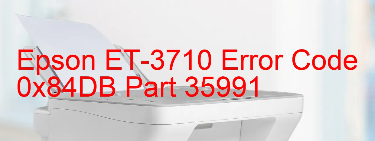 Epson ET-3710 Codice di errore 0x84DB