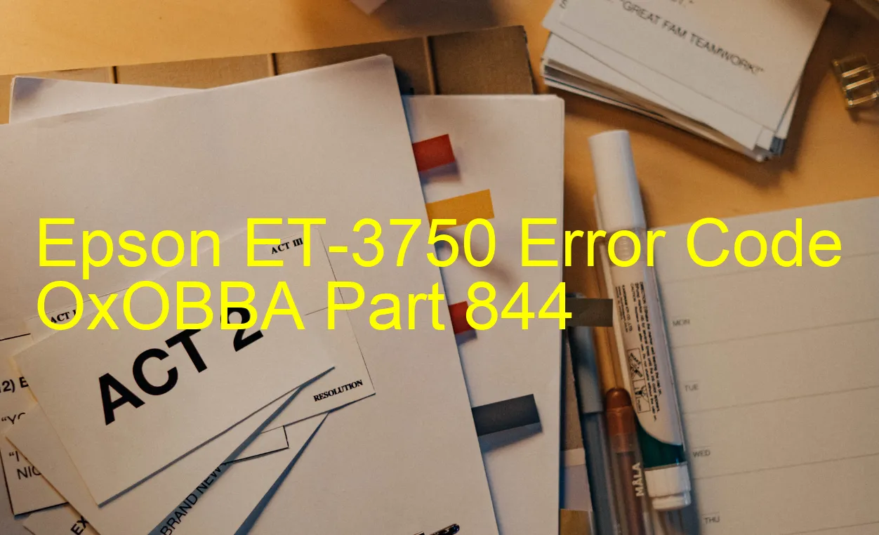 Epson ET-3750 Codice di errore OxOBBA