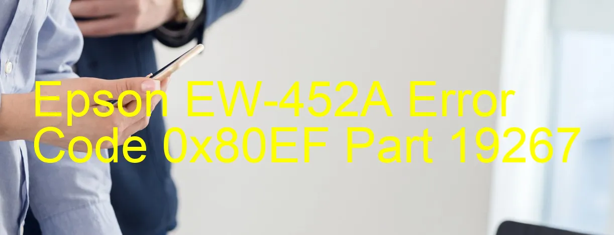 Epson EW-452A Codice di errore 0x80EF