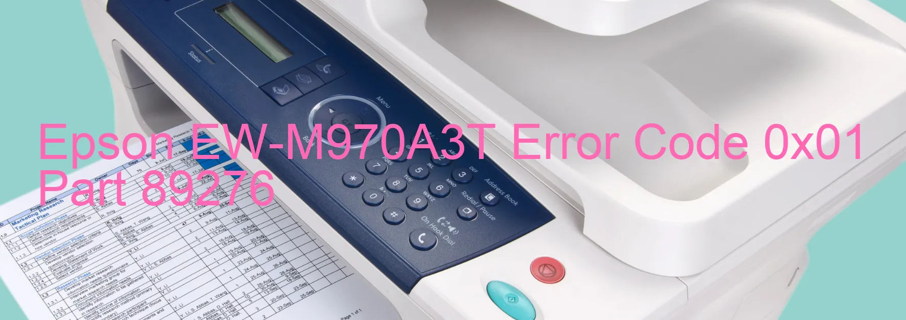 Epson EW-M970A3T Codice di errore 0x01