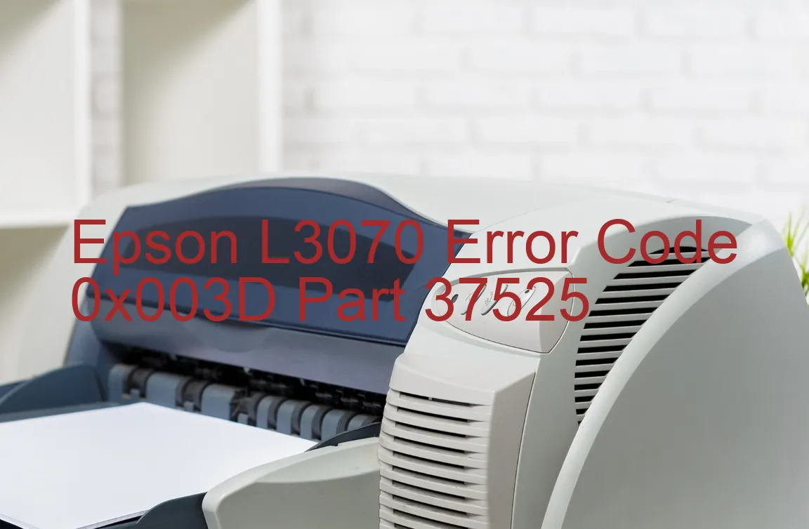 Epson L3070 Codice di errore 0x003D