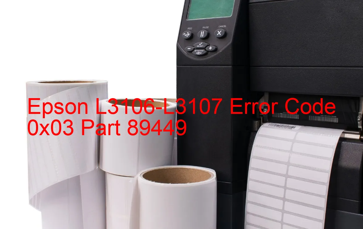 Epson L3106-L3107 Codice di errore 0x03