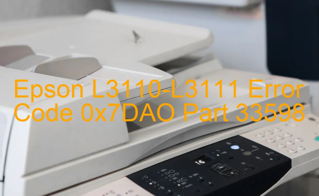 Epson L3110-L3111 Codice di errore 0x7DAO