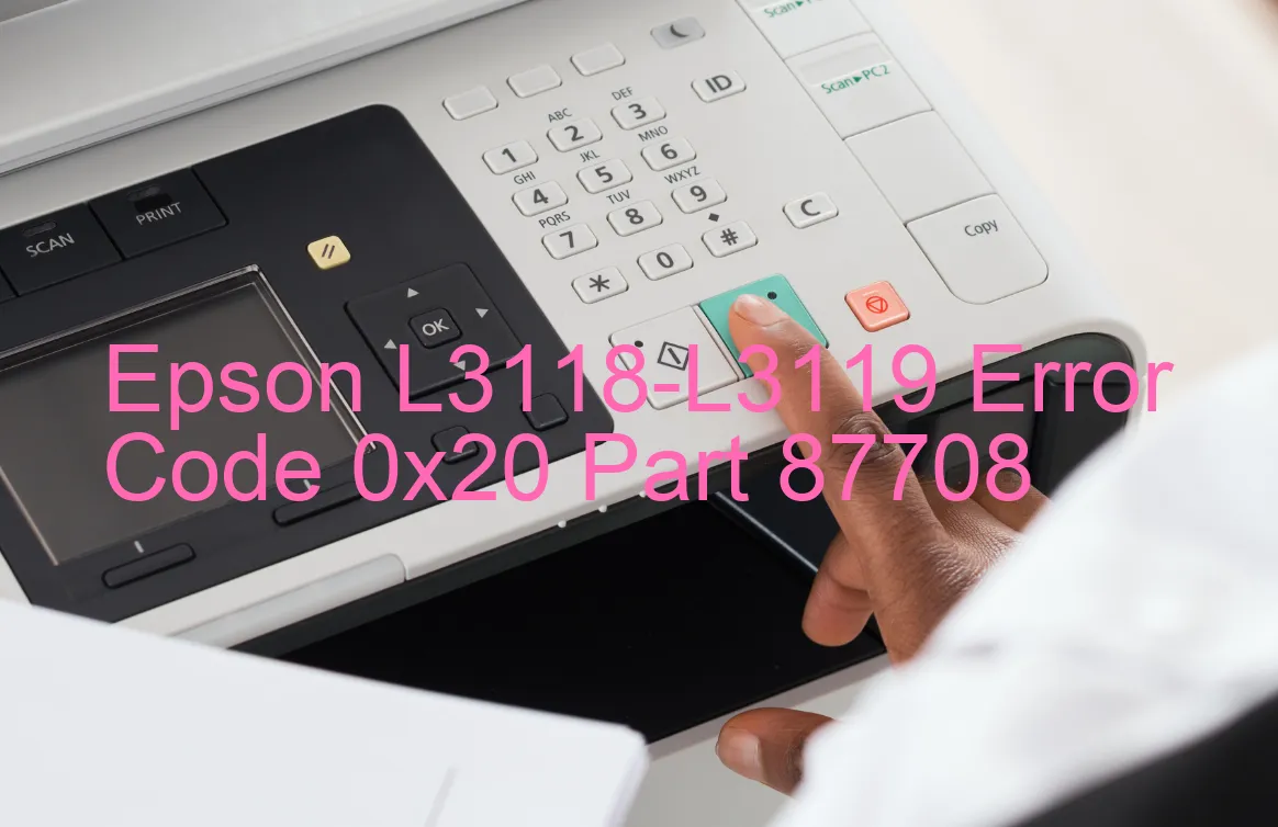 Epson L3118-L3119 Codice di errore 0x20