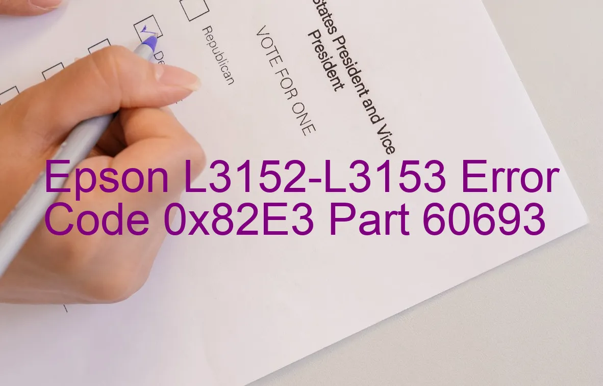 Epson L3152-L3153 Codice di errore 0x82E3