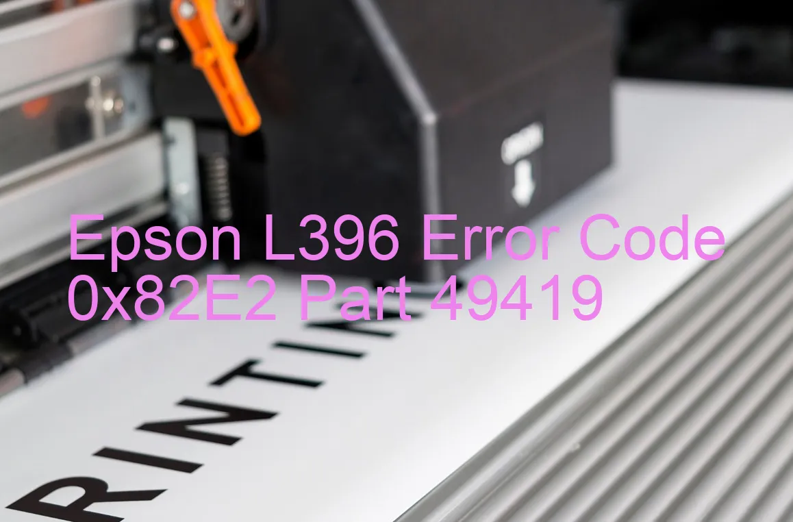 Epson L396 Codice di errore 0x82E2