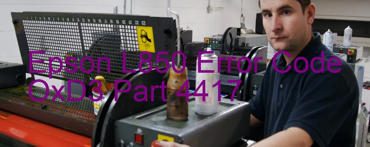 Epson L850 Codice di errore OxD3