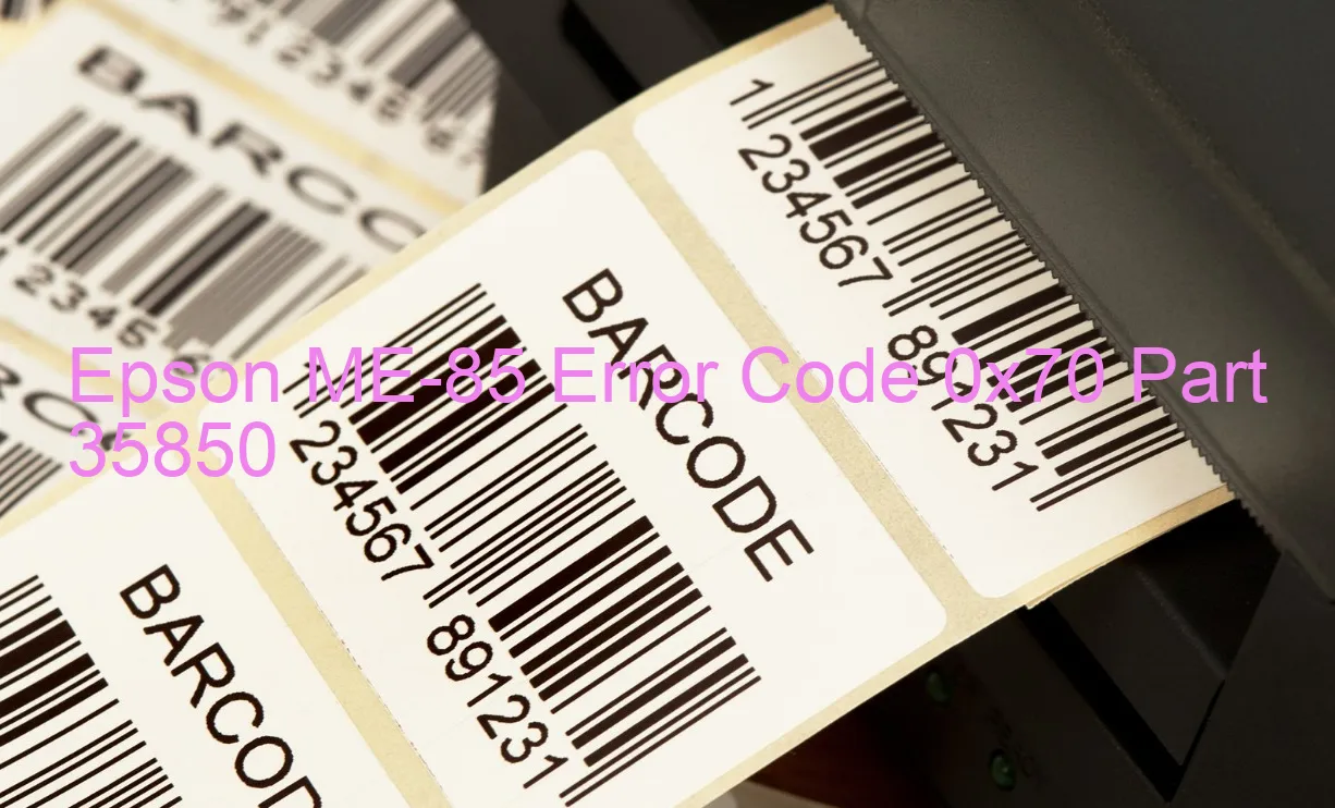 Epson ME-85 Codice di errore 0x70