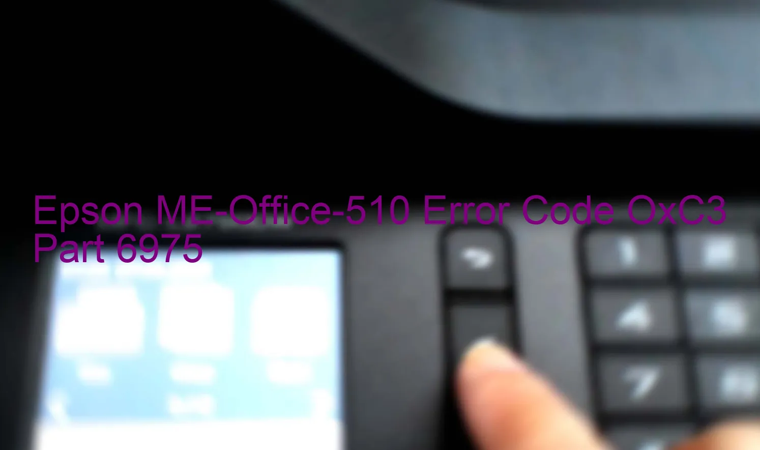 Epson ME-Office-510 Codice di errore OxC3