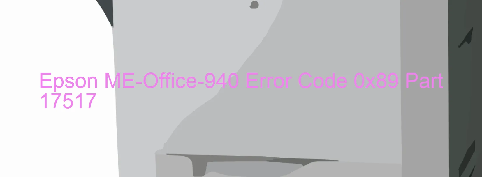 Epson ME-Office-940 Codice di errore 0x89