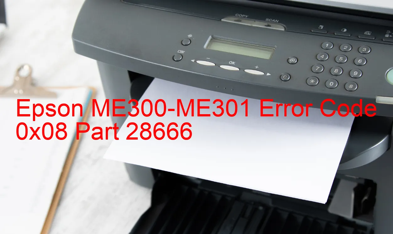 Epson ME300-ME301 Codice di errore 0x08