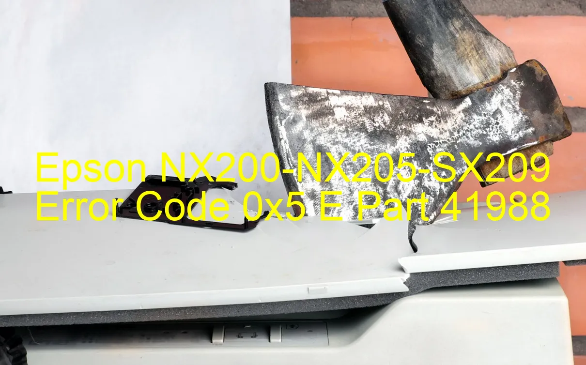 Epson NX200-NX205-SX209 Codice di errore 0x5 E