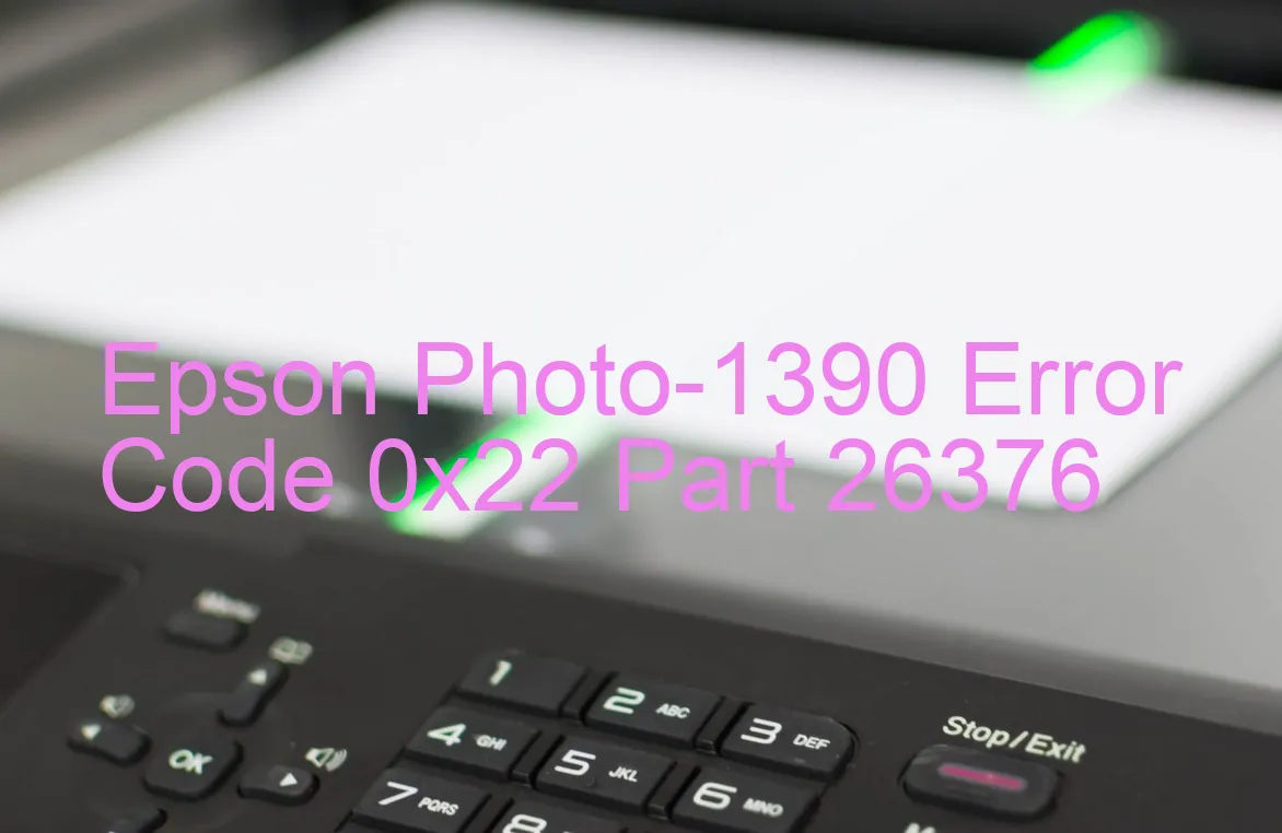 Epson Photo-1390 Codice di errore 0x22