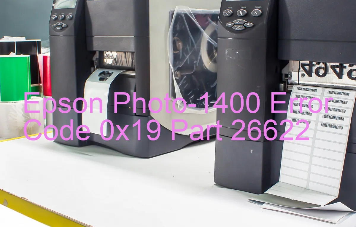 Epson Photo-1400 Codice di errore 0x19