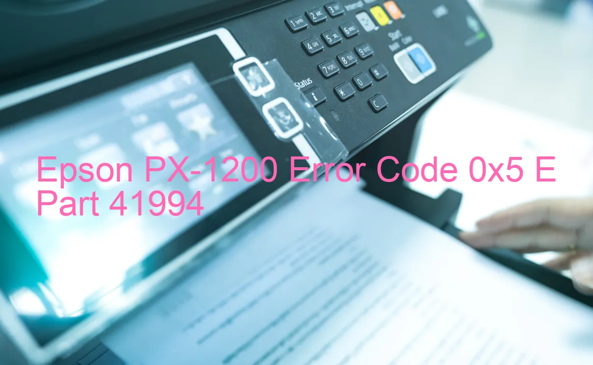 Epson PX-1200 Codice di errore 0x5 E