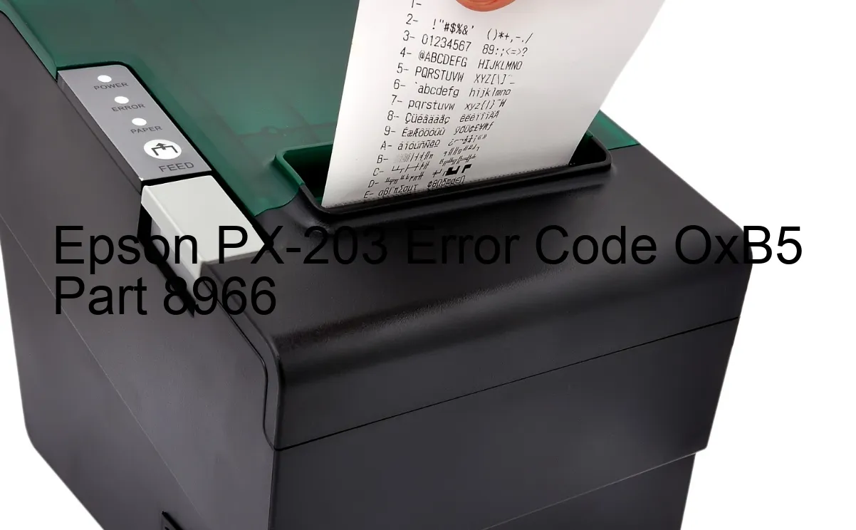 Epson PX-203 Codice di errore OxB5