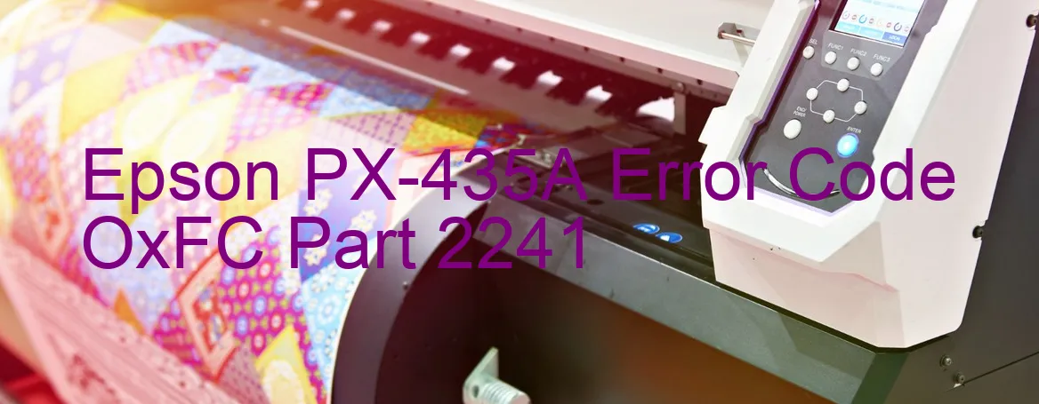 Epson PX-435A Codice di errore OxFC