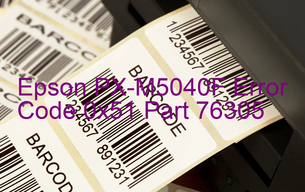 Epson PX-M5040F Codice di errore 0x51