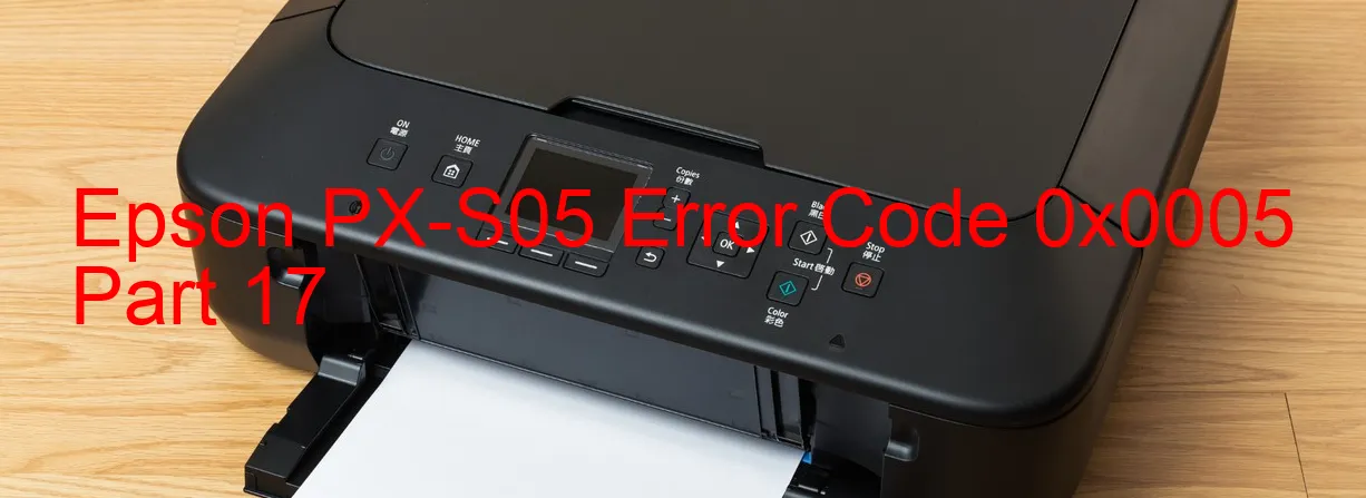 Epson PX-S05 Codice di errore 0x0005