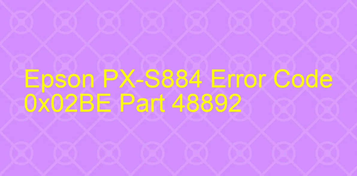 Epson PX-S884 Codice di errore 0x02BE