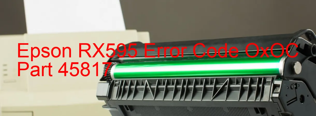 Epson RX595 Codice di errore OxOC