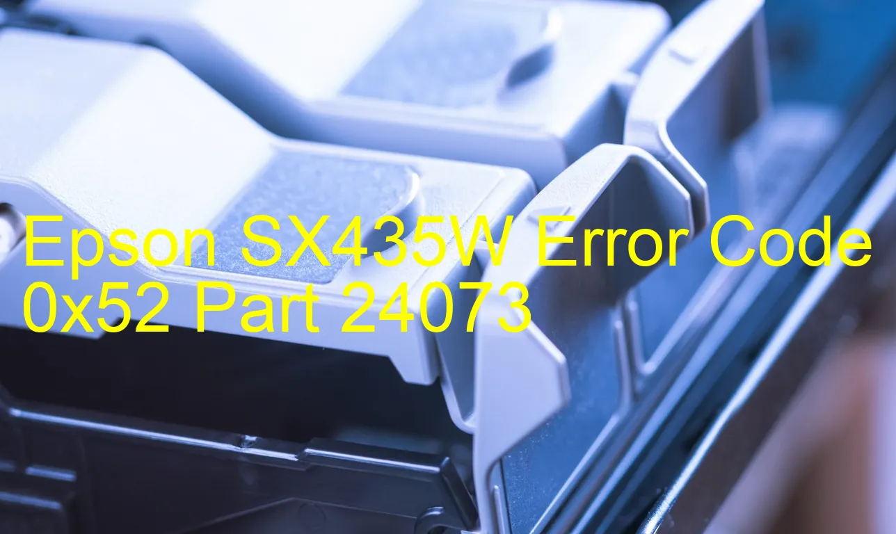 Epson SX435W Codice di errore 0x52