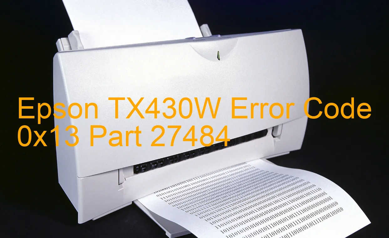 Epson TX430W Codice di errore 0x13