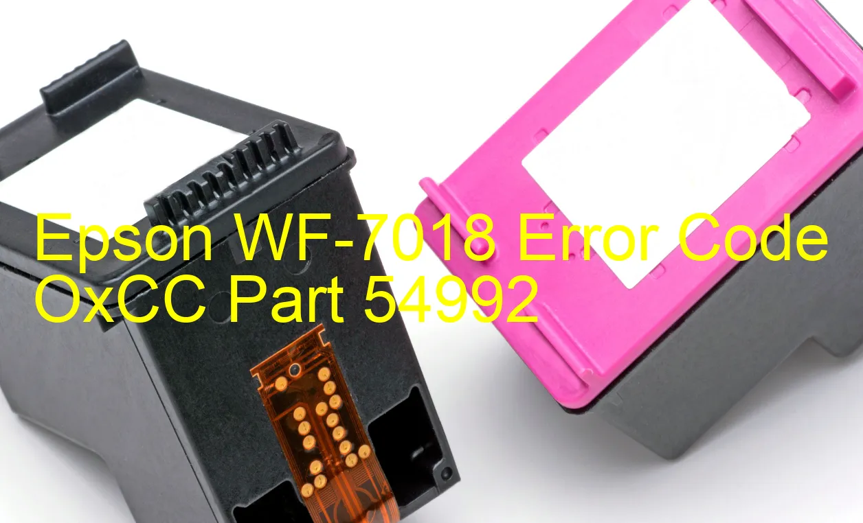 Epson WF-7018 Codice di errore OxCC