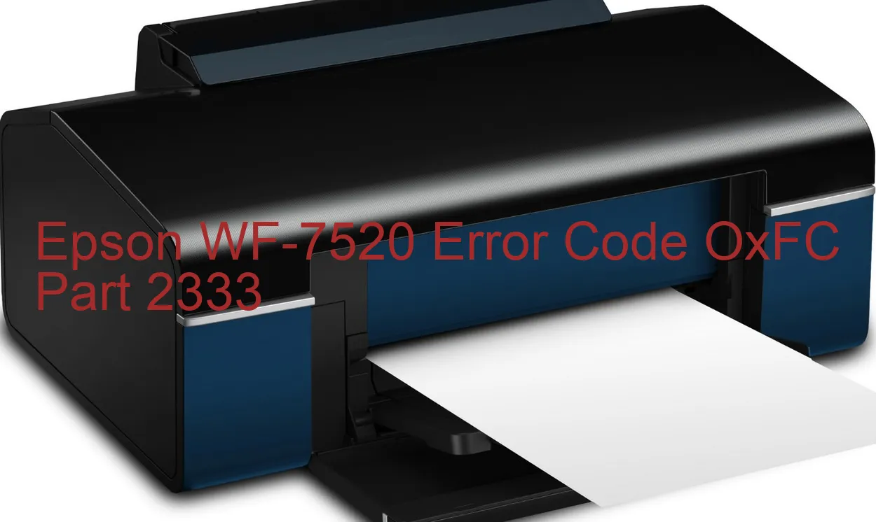 Epson WF-7520 Codice di errore OxFC