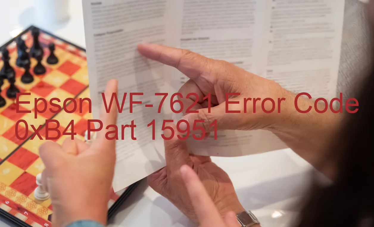 Epson WF-7621 Codice di errore 0xB4