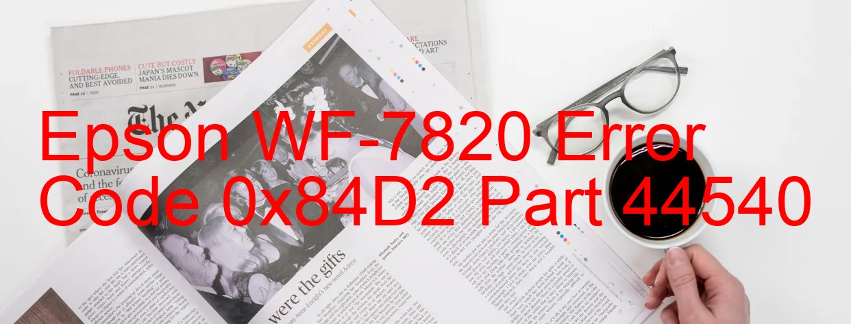 Epson WF-7820 Codice di errore 0x84D2