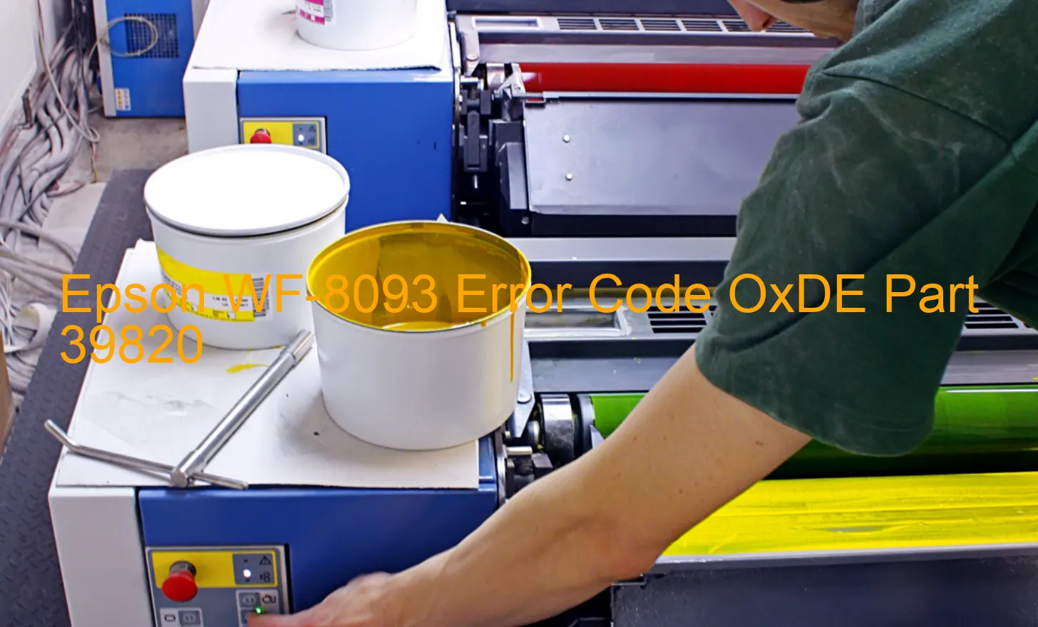 Epson WF-8093 Codice di errore OxDE