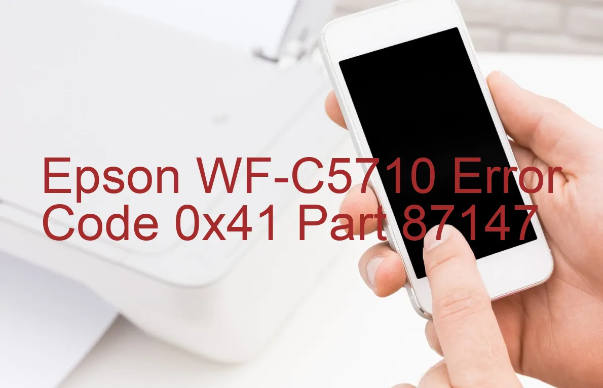 Epson WF-C5710 Codice di errore 0x41