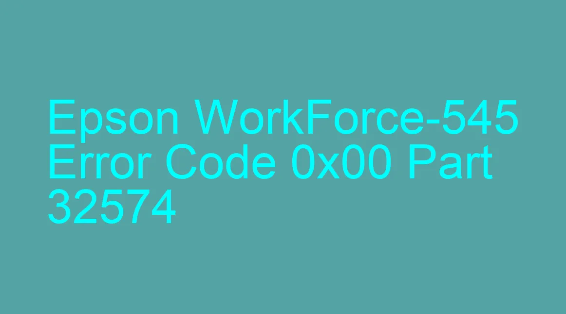 Epson WorkForce-545 Codice di errore 0x00