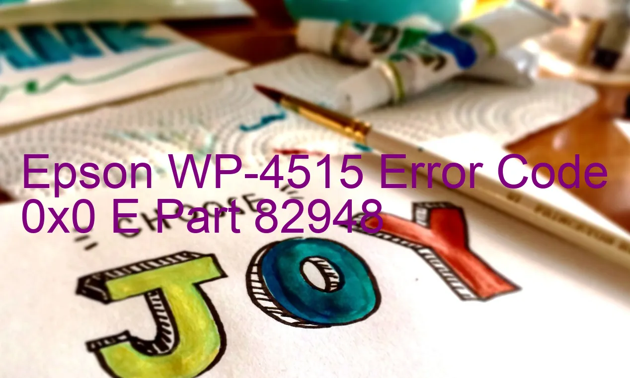 Epson WP-4515 Codice di errore 0x0 E