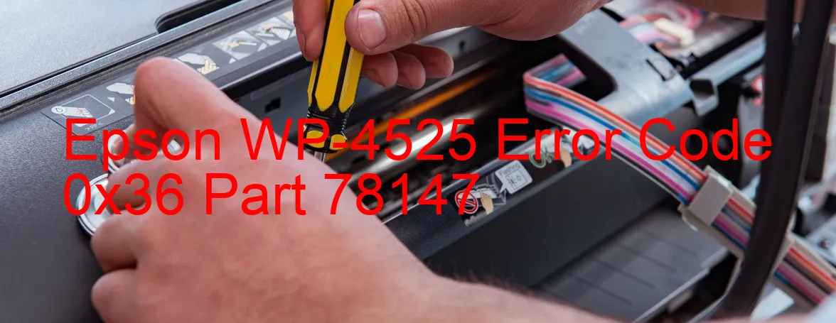 Epson WP-4525 Codice di errore 0x36