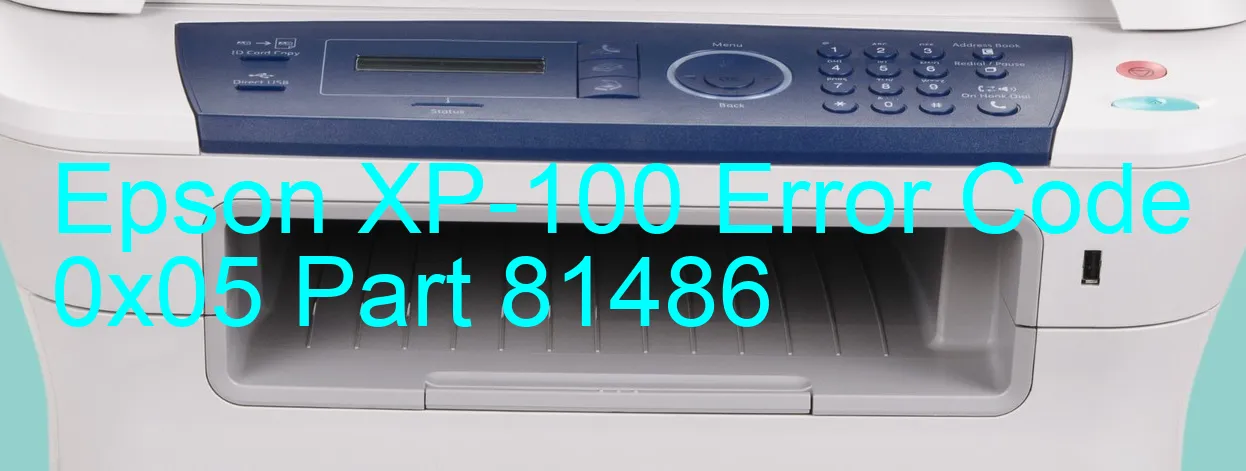 Epson XP-100 Codice di errore 0x05