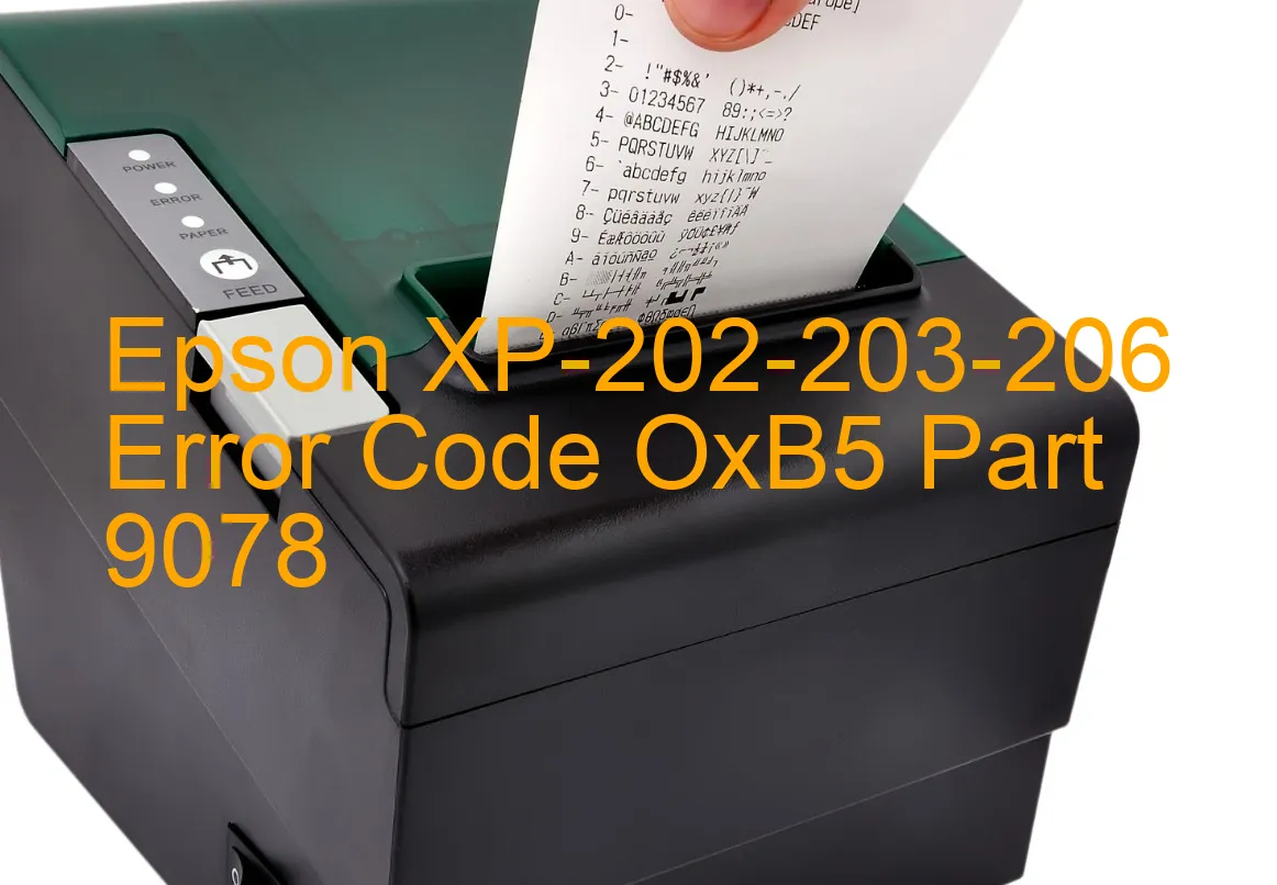 Epson XP-202-203-206 Codice di errore OxB5