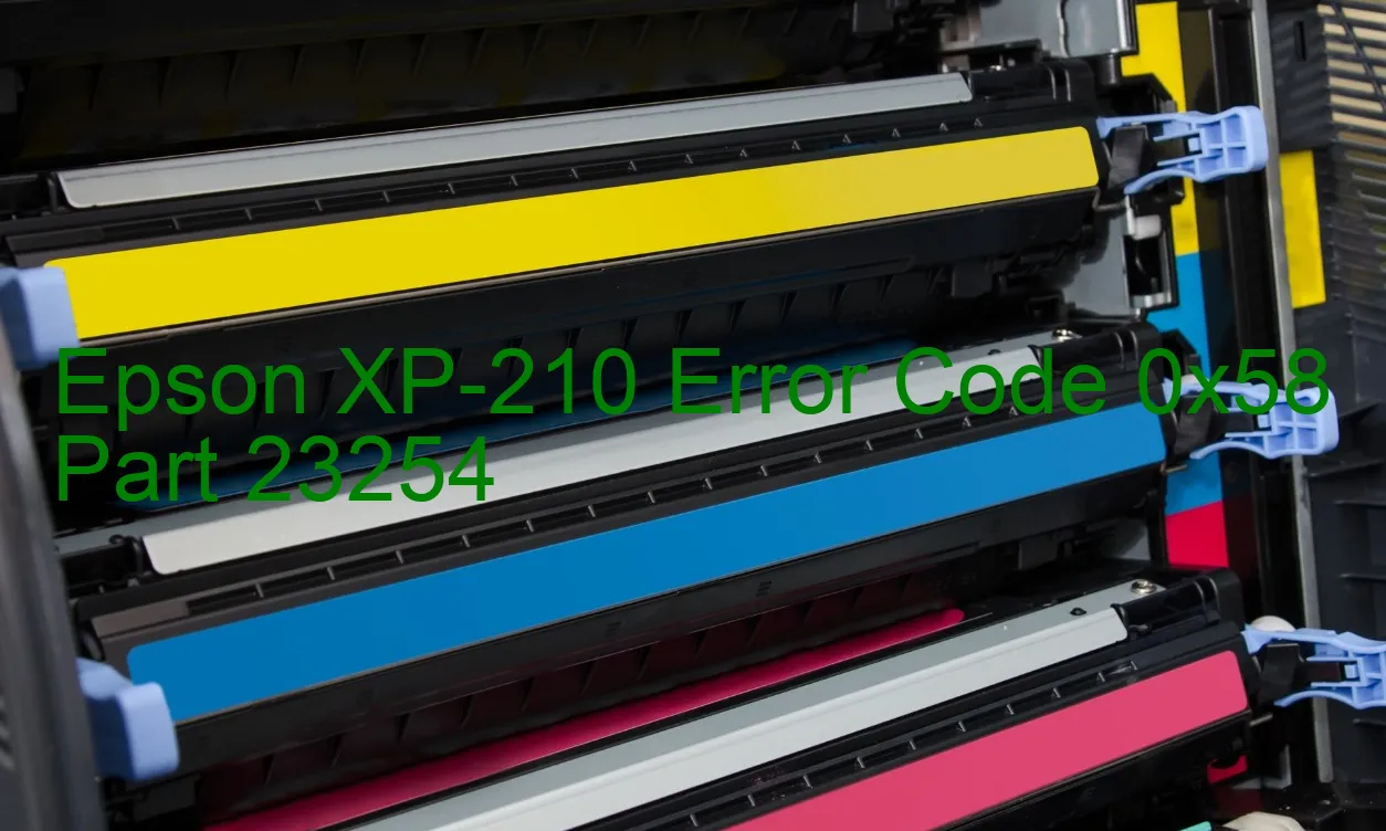 Epson XP-210 Codice di errore 0x58