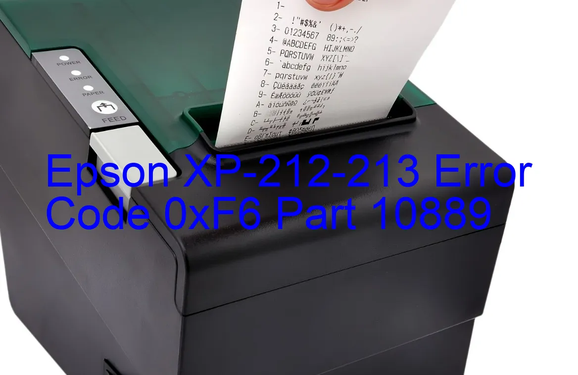 Epson XP-212-213 Codice di errore 0xF6